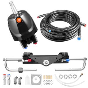 Kit de système de direction hydraulique pour bateau marin 150 CV, neuf, 6,9 MPa/1000 psi, pompe de direction, cylindre de verrouillage bidirectionnel en alliage - Product Image 1