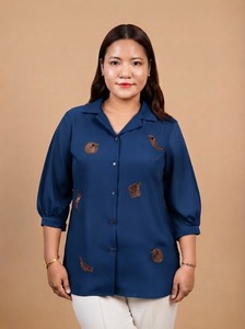 Camisa de algodón a la moda para mujer, cómoda y ligera, ropa casual elegante, proveedor mayorista de ropa de la India - Product Image 3