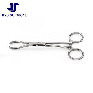 Pinza para toallas quirúrgicas JIYO SURGICAL sin perforación, mango de anillo de 5 1/4 pulgadas, instrumento quirúrgico de acero inoxidable con certificación CE - Product Image 1