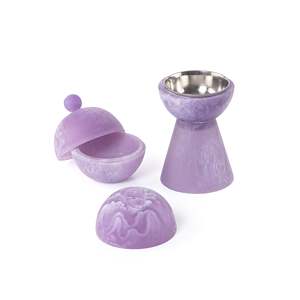 Purple <b>Ceramic</b> Incense Burner Set with Lid and Stand Aromatherapy <b>Diffuser</b> for Home Fragrance All-Season Use - Product Image 1