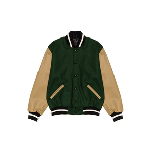 เสื้อแจ็คเก็ตเบสบอลปักลายเชนิลล์แบบกำหนดเองพร้อมโลโก้  แจ็คเก็ตวาร์ซิตี้แบบกำหนดเองสำหรับผู้ชาย - Product Image 1