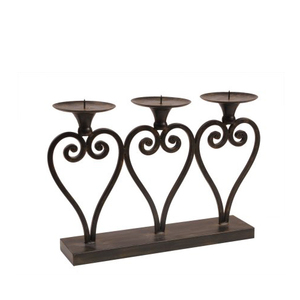 Handmade Black Wrought Iron Scroll Candlestick Holder Metal <b>Candelabra</b> for Home Decoration Christmas Parties and Weddings - Product Image 4