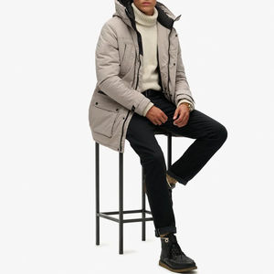 Nouveauté 2026 : Manteaux d'hiver pour hommes, longs et chauds, avec capuche, parka matelassée décontractée, coupe-vent pour adultes - Product Image 2