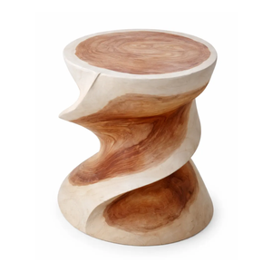 <b>Rustic</b> Organic Solid Suar Wood <b>Side</b> <b>Table</b> Sculptural Twisted Modern Accent <b>Table</b> Handcrafted Durable Natural Design - Product Image 2