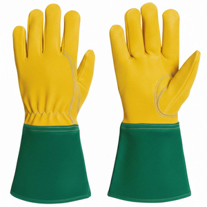 Gants en cuir de vachette pleine fleur de qualité supérieure ODM pour le jardinage, l'aménagement paysager, avec manchette de sécurité, pour la cheminée, le camping et les activités de plein air - Product Image 1