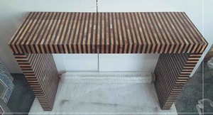 ILAHI's Bone Inlay <b>Table</b> Modern Design Agate Detailing <b>Storage</b> Portable Home Furniture - Product Image 2