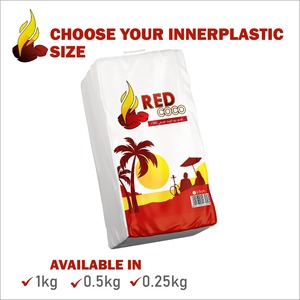 Briquetas de Carbón de Coco Rojo Coco Negro |   Carbón de Alto Valor Calorífico y Bajo en Cenizas, en Diversos Formatos, para Barbacoa, Hookah/Shisha y Bakhour - Product Image 3