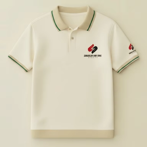 เสื้อเชิ้ตผู้ชาย ผ้าถักผสมโพลีเอสเตอร์/คอตตอน 220 กรัม ติดกระดุม แขนสั้น ระบายอากาศ แห้งเร็ว สวมใส่สบาย เหมาะสำหรับธุรกิจและลำลอง - Product Image 6