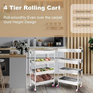 Panier de rangement industriel robuste en métal, grand organisateur de fils pour la maison, la cuisine, le garde-manger et les étagères - Product Image 2