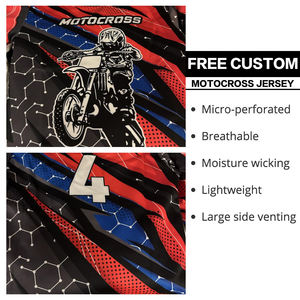 เสื้อเจอร์ซีย์แข่ง BMX แบบสั่งทำฟรี พิมพ์ลายดิจิตอล แขนยาว เสื้อมอเตอร์ครอส ชุดมอเตอร์ครอส - Product Image 2