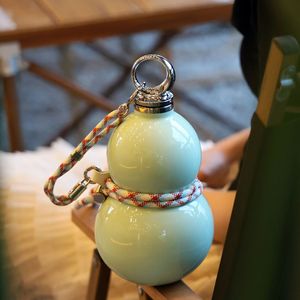Gourde isotherme Lightgreen 520 ml en forme de calebasse avec paille, thermos métallique, performance 12 heures, couvercle inclus, tasse pour enfants 1500 ml - Product Image 4