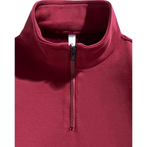 Men's Women's Oversized <b>Mock</b> <b>Neck</b> Half Zip Sweatshirt Plain Minimalist Streetwear Custom Logo Cotton Pullover <b>Top</b> - Product Image 5