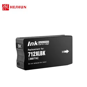 HESHUN Hp712 Hp-712 kartrid tinta diproduksi ulang 712 Inkjet untuk HP DesignJet T650/T630/T250/T230/T210/Studio baja