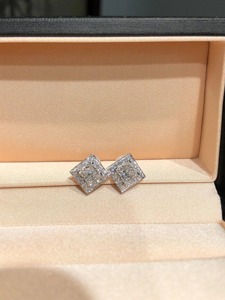 Princess Cut Lab Grown Diamond Stud <b>Earrings</b> 14K White Gold F Color Minimal Diamond <b>Earrings</b> for Women Luxury Jewelry - Product Image 5