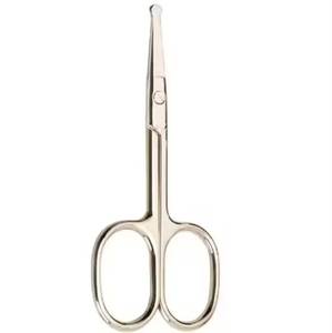 Ciseaux à manucure avec lames courbées en acier inoxydable et manches en plastique bleu pour la coupe des cuticules - Product Image 3
