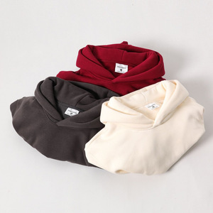 Blank 100% Cotton Hoodies for <b>Men</b> <b>Thick</b> Heavyweight <b>Fleece</b> Oversized Pullover Hoodies Custom Logo Print Sweatshirts - Product Image 2