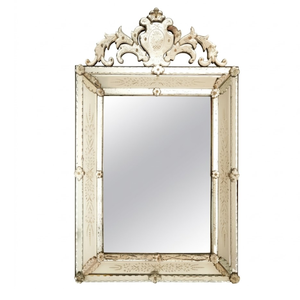 Miroir mural décoratif de style baroque vénitien de luxe |    Miroir décoratif vintage antique avec cadre sculpté pour la décoration du salon - Product Image 1