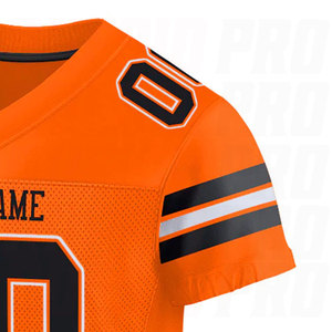 Maillot de football américain personnalisé imprimé, unisexe, vêtements de sport d'équipe, tissu en mesh, impression de logo, séchage rapide, tailles et couleurs personnalisées - Product Image 3