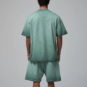 Conjunto de Camiseta y Pantalones Cortos de Verano para Hombre, de Alta Calidad, Estilo Liso, Talla Grande, con Logotipo Personalizado, 2026 - Product Image 2