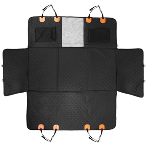 Imperméable 600D Oxford tissu chien voiture siège arrière couverture fermeture éclair maille fenêtre sacs de rangement protection glissière rabats pour voitures camions SUV - Product Image 6