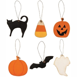 Adornos de madera sin terminar para Halloween, recortes DIY de calabaza, fantasma, murciélago y bruja, cortados con láser, decoración colgante espeluznante - Product Image 2