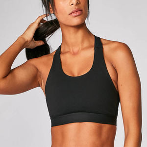 Soutien-gorge de sport noir à col montant, maintien moyen, haut de sport pour yoga et entraînement - Product Image 3