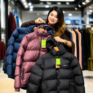<b>Winter</b> Puffer Jacket Color Block Hooded Warm <b>Coat</b> Polyester <b>Men</b> Women Unisex Outwear Fashion Outerwear Thick Insulated <b>Parka</b> - Product Image 3