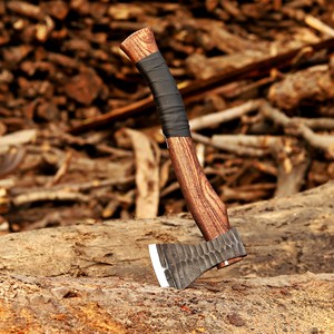 Hache de 19 pouces forgée à la main en acier à haute teneur en carbone pour le travail du bois et le camping, avec étui en cuir, hache artisanale personnalisée OEM - Product Image 4
