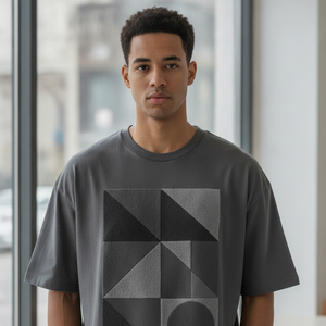 T-shirt surdimensionné délavé à l'acide, style vintage usé, avec logo personnalisé, en coton épais pour homme, coupe carrée, vente en gros - Product Image 5