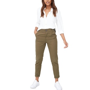 Pantalon chino en coton de haute qualité pour femmes pantalon de golf décontracté formel pour femmes pantalon droit nouveau prix de gros pour l'été - Product Image 2