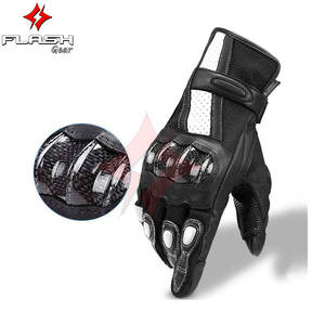 Guantes de Motocicleta Personalizados de Fibra de Carbono con Pantalla Táctil Impermeable, Guantes de Carreras de Cuero para Hombre de Alta Calidad - Product Image 3