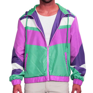 Oem Service Mens Color Blocked Hooded <b>Racer</b> <b>Jacket</b> Zip Fly Water Resistant Polyester All Seasons Regular Fit - Product Image 5