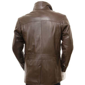 Chaqueta de Cuero con Cierre y Cuello Alto, Diseño Personalizado de Alta Calidad, Impermeable, Transpirable, Cálida para Invierno, Estilo Urbano para Hombre - Product Image 2