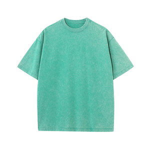 เสื้อยืดสตรีทแวร์ทรงโอเวอร์ไซส์ คอตตอน 100% 230 GSM สไตล์วินเทจ ตกแต่งดีเทลขาดๆ แบบดรอปโชว์เดอร์ รับผลิตแบบ OEM ขายส่ง - Product Image 3