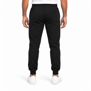 Pantalones Casuales para Hombre, 100% Algodón, Felpa, Cómodos, Deportivos, Negros, Corte Holgado, con Bordado, Tela de Terciopelo CVC - Product Image 4