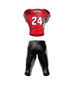 Uniforme de fútbol americano personalizado al por mayor, ropa deportiva de la mejor calidad, transpirable, estampado, 100% poliéster, conjuntos unisex para adultos con estilo - Product Image 2