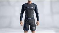 Fabrication en usine de rashguards BJJ personnalisés, imprimés par sublimation, à séchage rapide pour hommes. Créez votre propre marque.
