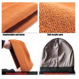 Emf Blocking Beanie Anti 5g <b>Radiation</b> Silver Fabric Liner Knitted Hat - Product Image 4