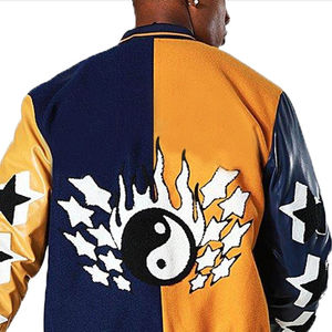 Chaqueta Varsity Slim Fit para Hombre con Logotipo Personalizado, 100% Lana, Resistente al Viento, Ecológica, Bordada, Antibacteriana y Transpirable, Superventas - Product Image 5