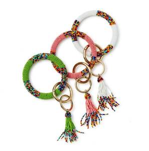 Llavero con cuentas de lujo hecho a mano, llavero bordado multicolor, nuevo diseño, bolsa USB, decoración de bicicleta, boda de Pascua de lujo a la moda - Product Image 6