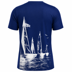 Camiseta de Vela Personalizada de Secado Rápido, Camiseta Deportiva Azul Marino Sublimada, Camiseta de Equipo de Vela Transpirable que Absorbe la Humedad - Product Image 2