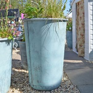 Maceta cuadrada de cobre más vendida, diseño de puntos, contenedor de jardín, estilo tradicional, pátina azul, maceta de jardín para exteriores - Product Image 2