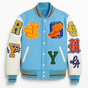 Veste universitaire vintage en chenille personnalisée en gros, veste de baseball brodée avec lettres, streetwear unisexe, fabricant OEM - Product Image 3