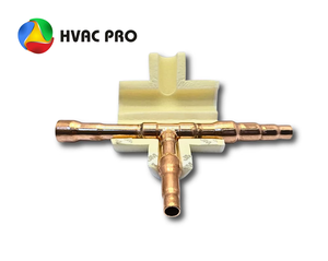 ข้อต่อทองแดงรูปตัว T สำหรับระบบ HVAC รุ่น ME ตัวเชื่อมต่อท่อทำความเย็น ตัวแยกแอร์ ทนทาน - Product Image 3