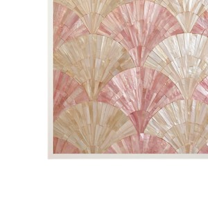 Panneau mural décoratif en mosaïque de coquillages Art Déco en nacre, peint sur mesure en gros, pour salon d'appartement haut de gamme - Product Image 3