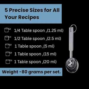 <b>Measuring</b> <b>Set</b> of 8 pcs Stainless Steel Professional Quality for Baking Cooking 4 <b>Measuring</b> <b>Cups</b> and 4 <b>Measuring</b> Spoons - Product Image 3