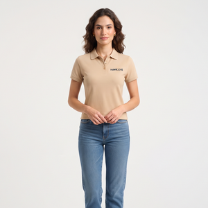 เสื้อโปโลผ้าฝ้ายสำหรับผู้หญิงเสื้อกีฬาแบบลำลองแฟชั่นทันสมัย - Product Image 1