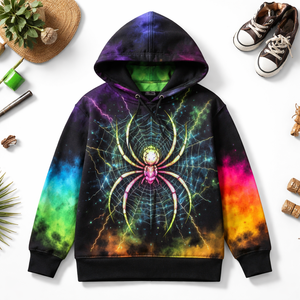 Sweat à capuche personnalisé imprimé araignée coloré pour garçons - Respirant 100% coton - Fournisseur OEM et fabricant direct d'usine - Product Image 5