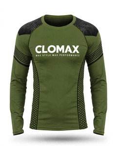 Chemise de compression unisexe à manches longues avec imprimé loup, écologique, 220g, à séchage rapide, en spandex/polyester, pour adultes - Product Image 6