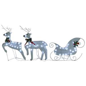 Esterno bianco natale illuminazione decorativa con led 140 renna & slitta Design - Product Image 4